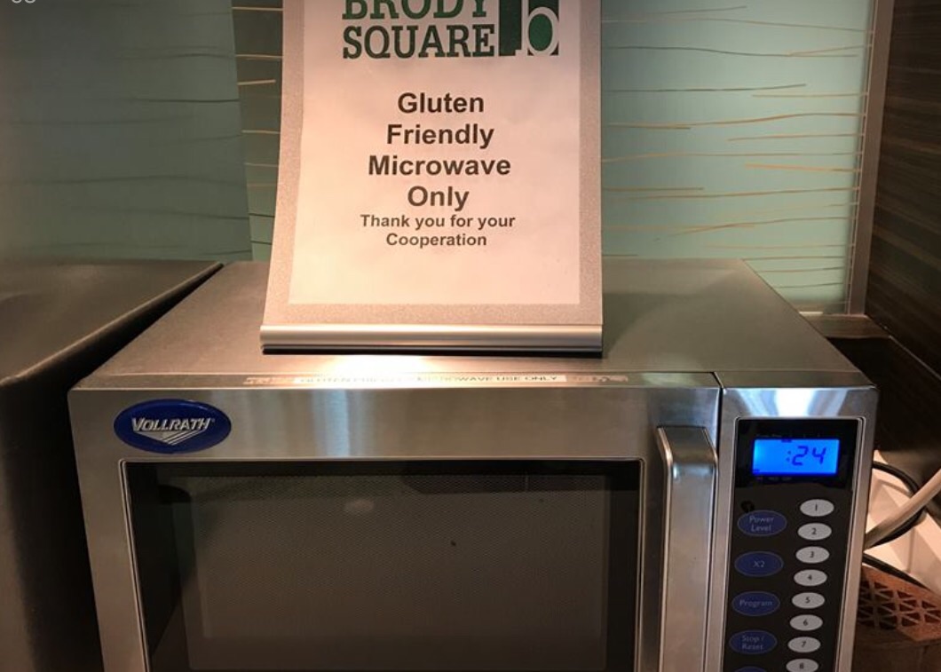 Gluten Free microwave at Brody Square cafeteria