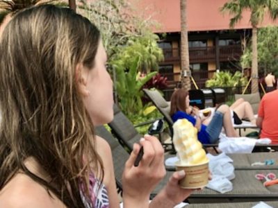 Dole Whip by the pool at Walt Disney World